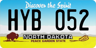 ND license plate HYB052