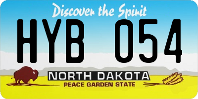 ND license plate HYB054