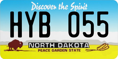 ND license plate HYB055