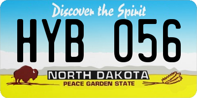 ND license plate HYB056