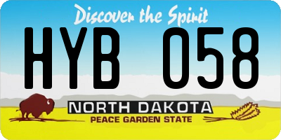 ND license plate HYB058