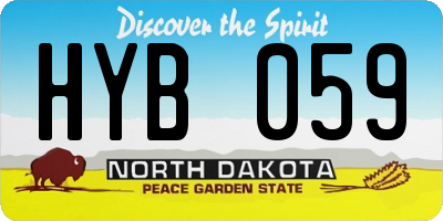 ND license plate HYB059