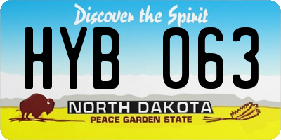 ND license plate HYB063