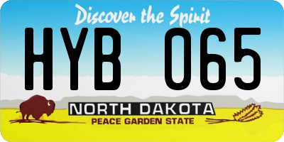 ND license plate HYB065