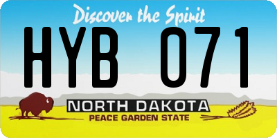ND license plate HYB071