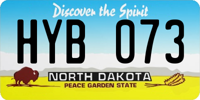 ND license plate HYB073
