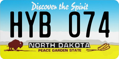 ND license plate HYB074