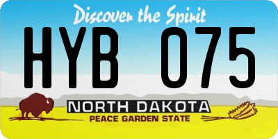 ND license plate HYB075