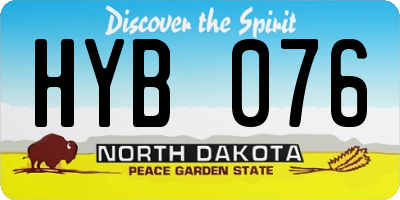 ND license plate HYB076