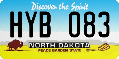ND license plate HYB083