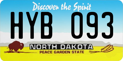ND license plate HYB093