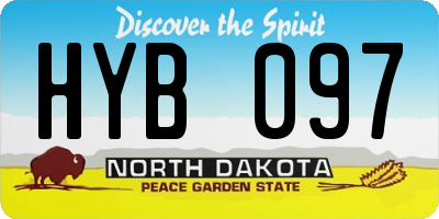 ND license plate HYB097