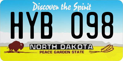 ND license plate HYB098