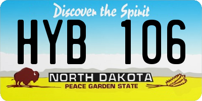 ND license plate HYB106