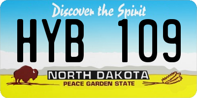 ND license plate HYB109