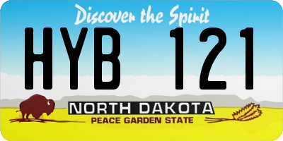 ND license plate HYB121