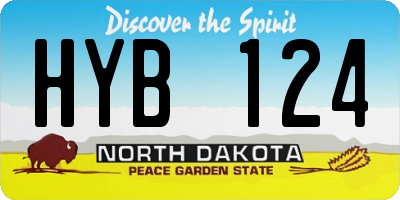 ND license plate HYB124