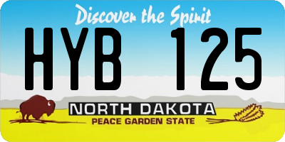 ND license plate HYB125