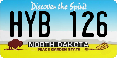 ND license plate HYB126