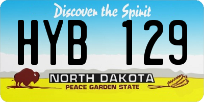 ND license plate HYB129