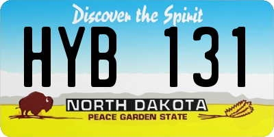 ND license plate HYB131