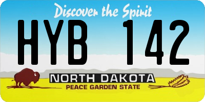 ND license plate HYB142