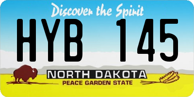 ND license plate HYB145