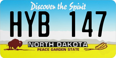 ND license plate HYB147