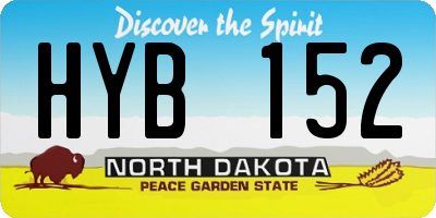 ND license plate HYB152