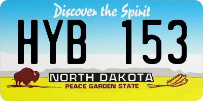 ND license plate HYB153
