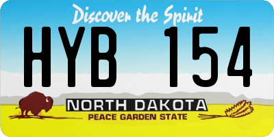 ND license plate HYB154