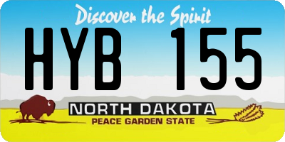 ND license plate HYB155