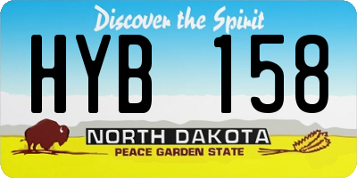 ND license plate HYB158