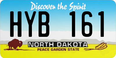 ND license plate HYB161