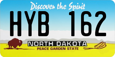 ND license plate HYB162