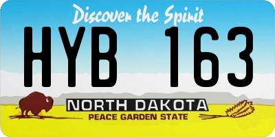 ND license plate HYB163