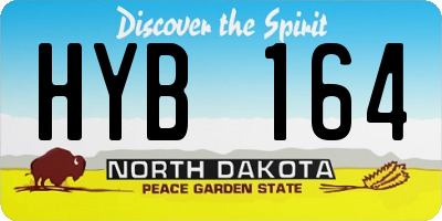 ND license plate HYB164