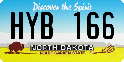 ND license plate HYB166
