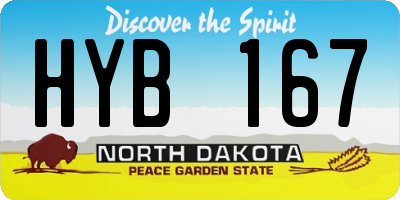ND license plate HYB167