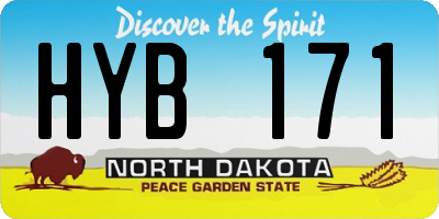 ND license plate HYB171