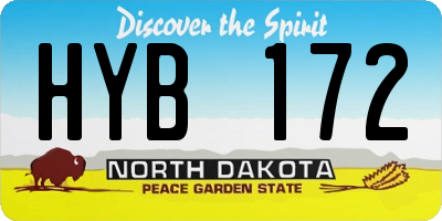 ND license plate HYB172