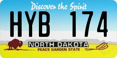 ND license plate HYB174