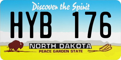 ND license plate HYB176