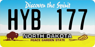 ND license plate HYB177