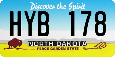 ND license plate HYB178
