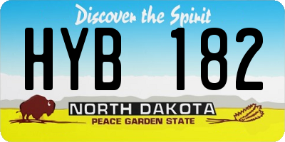 ND license plate HYB182