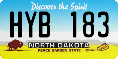 ND license plate HYB183