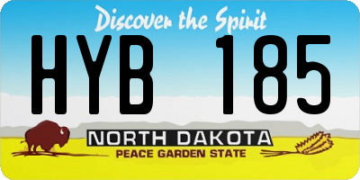 ND license plate HYB185