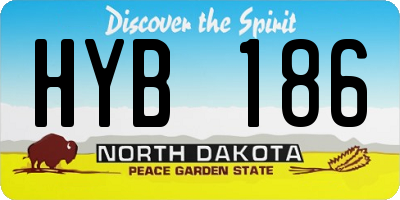 ND license plate HYB186