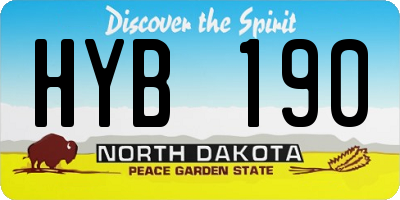 ND license plate HYB190